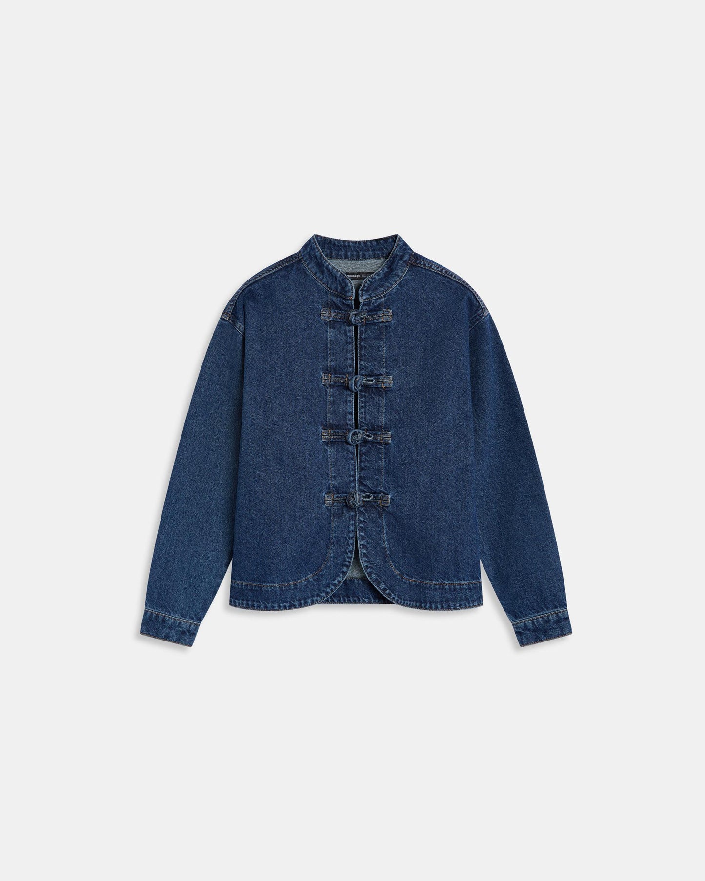 Cazadora Denim Alamares Azul