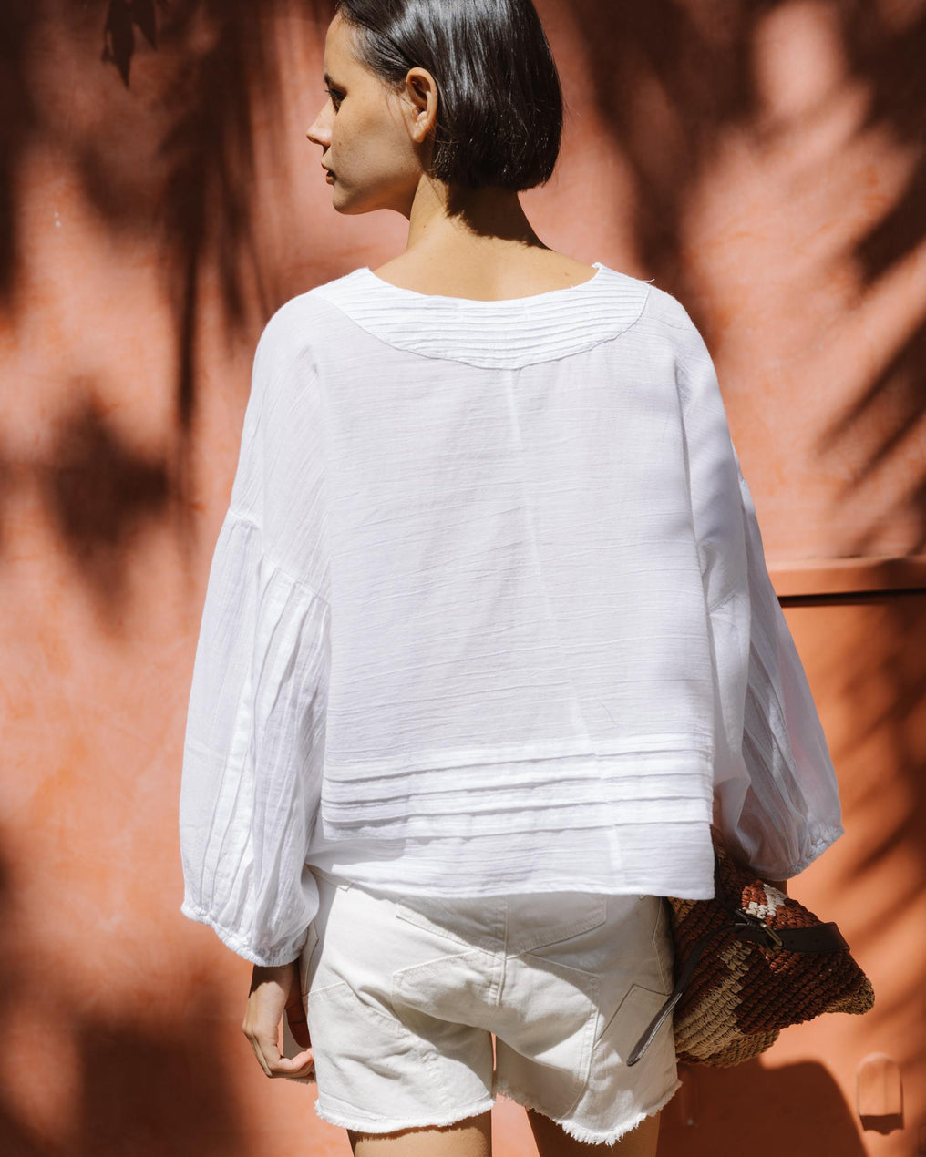 Blouse Plis Blanc