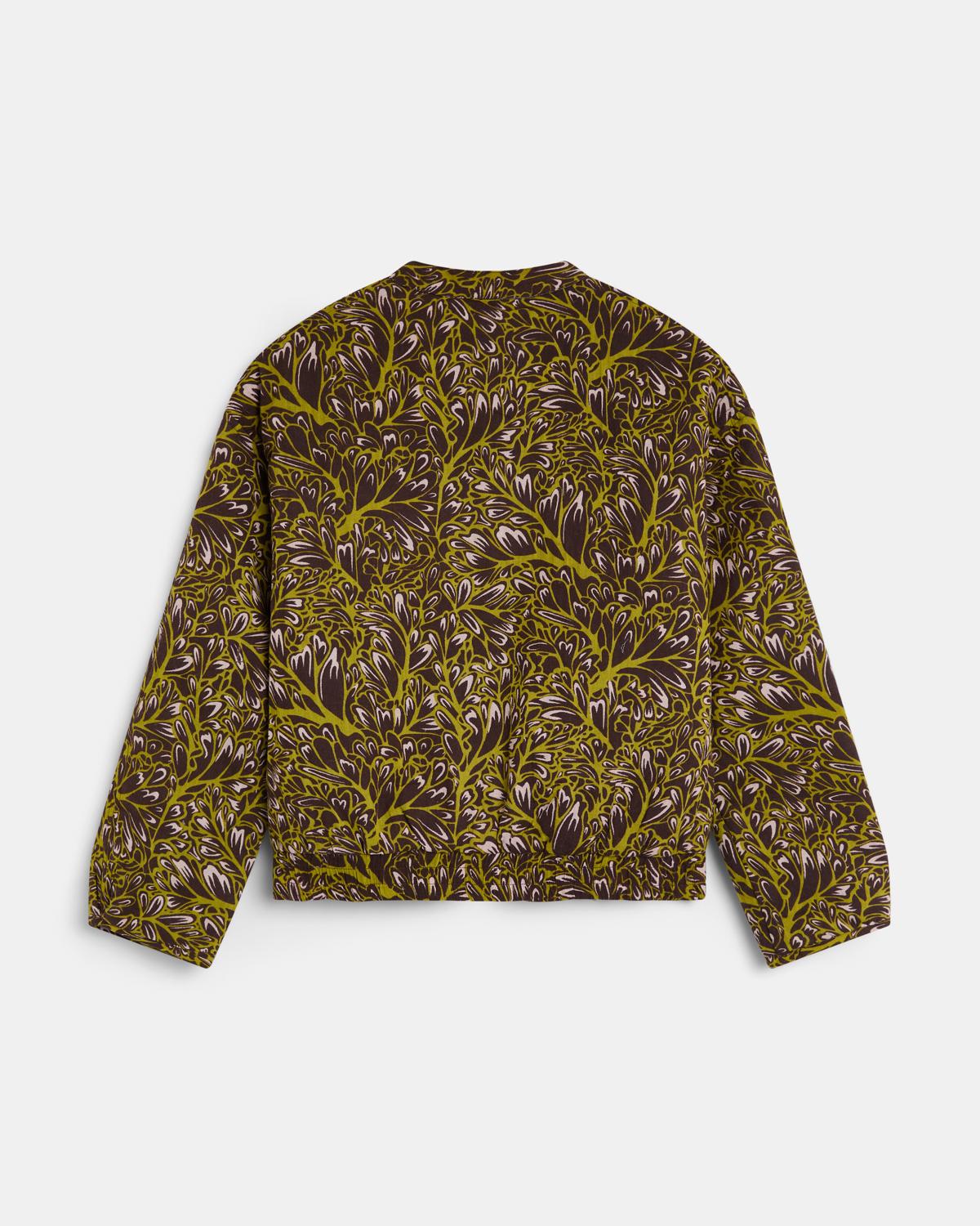 Chaqueta Bomber Estampado Marrón