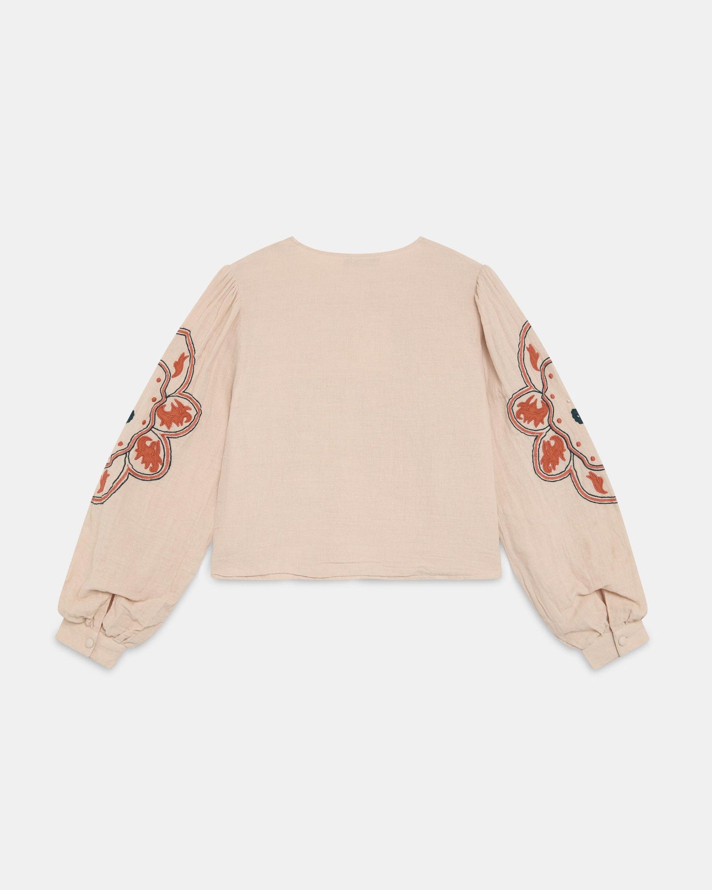 Sobrecamisa Bordados Etnicos Rosa Palo