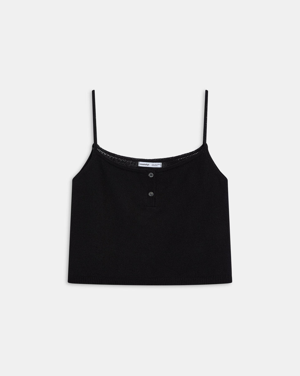 Top Black Button Stitch