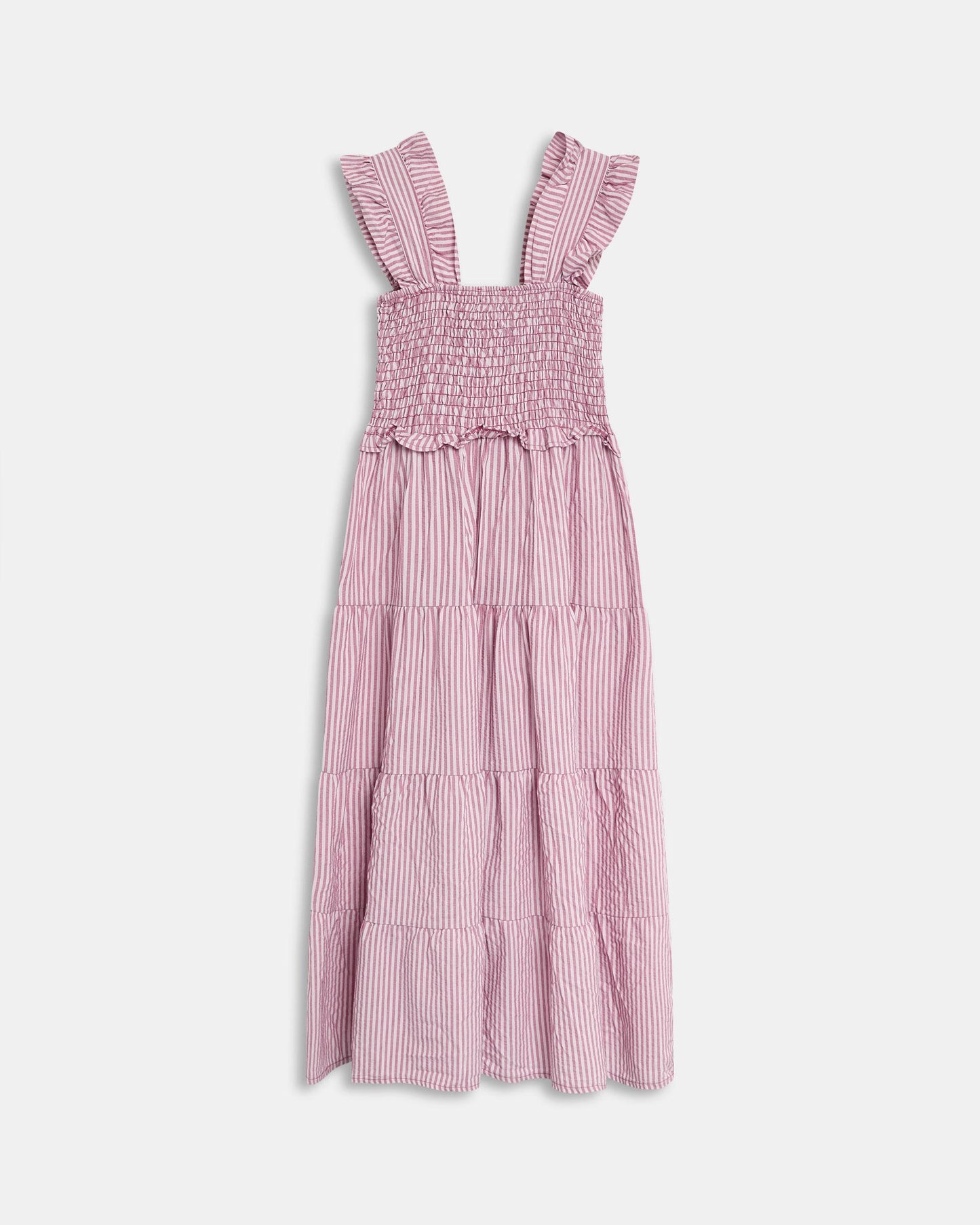 Vestido Gomas Volantes Rosa