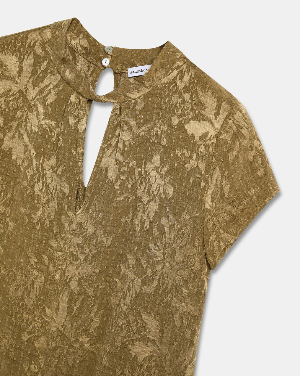 Top Abertura Jacquard Verde