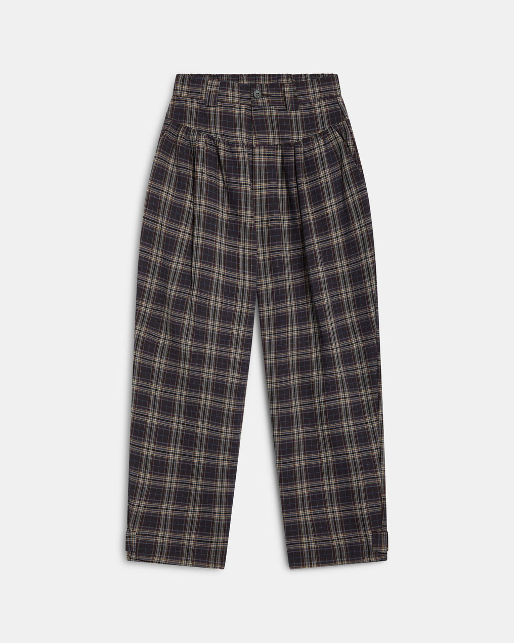 Pantalons Caneçó Quadres Marró
