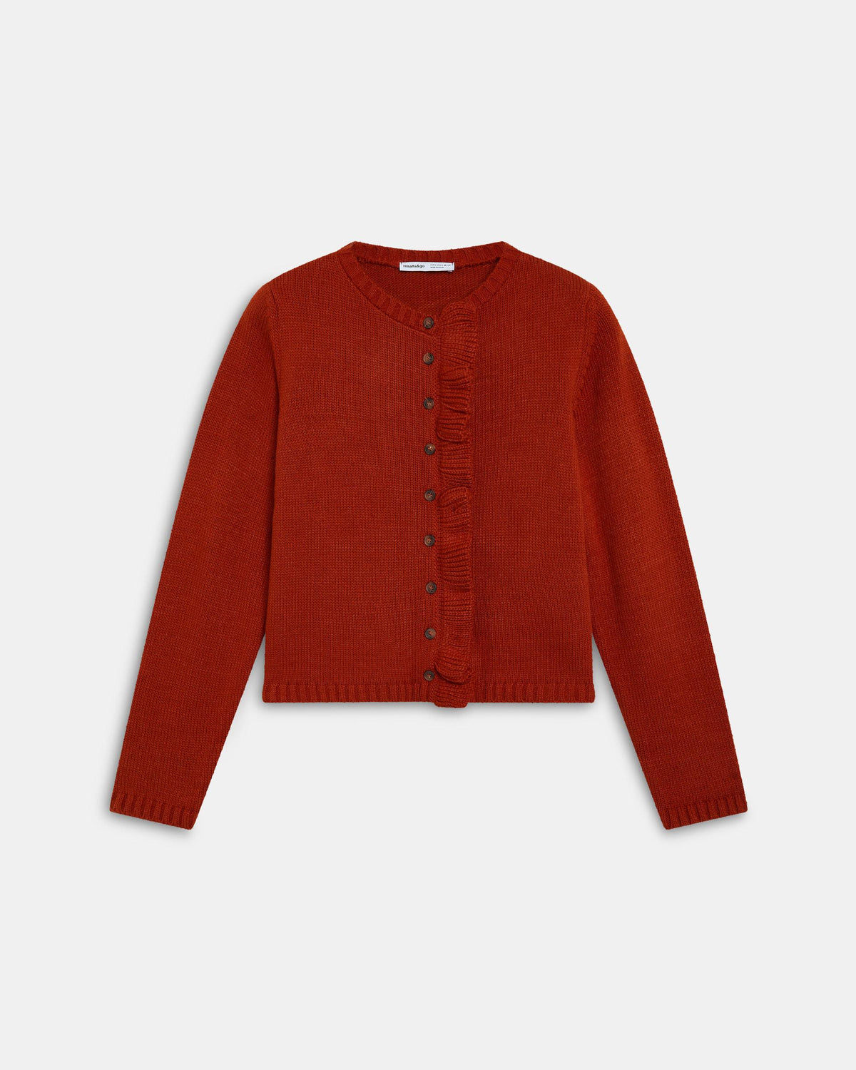 Cardigan Terracotta à Volant