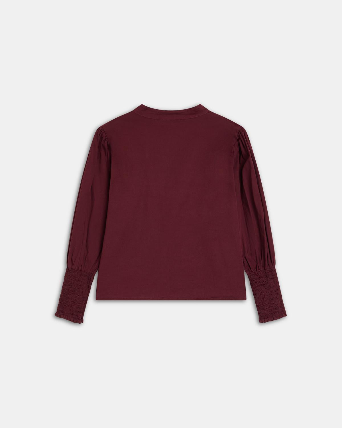 Erlauntza xehetasundun blusa granatea