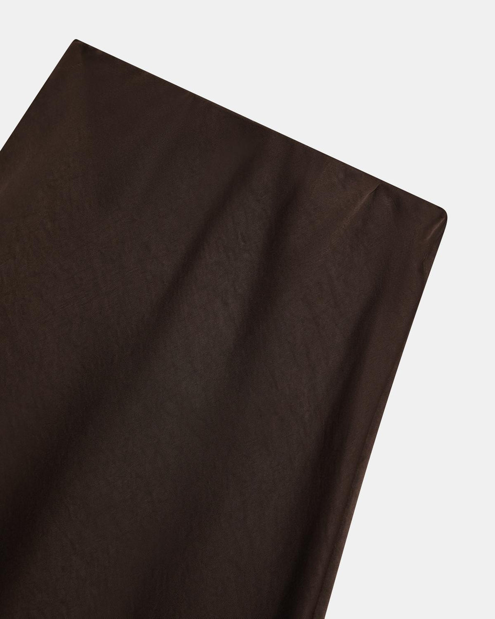 Falda Fluida Satinada Marrón