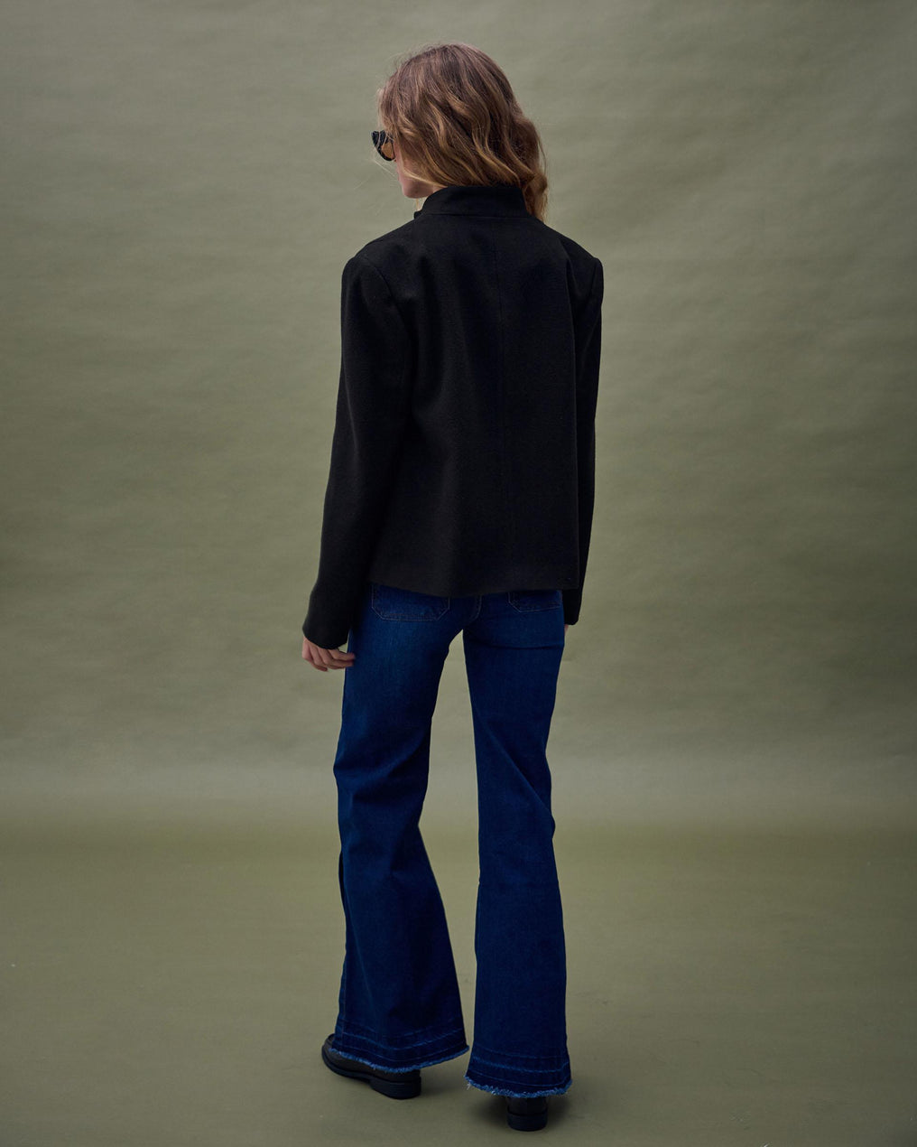 Chaqueta Botones Negro
