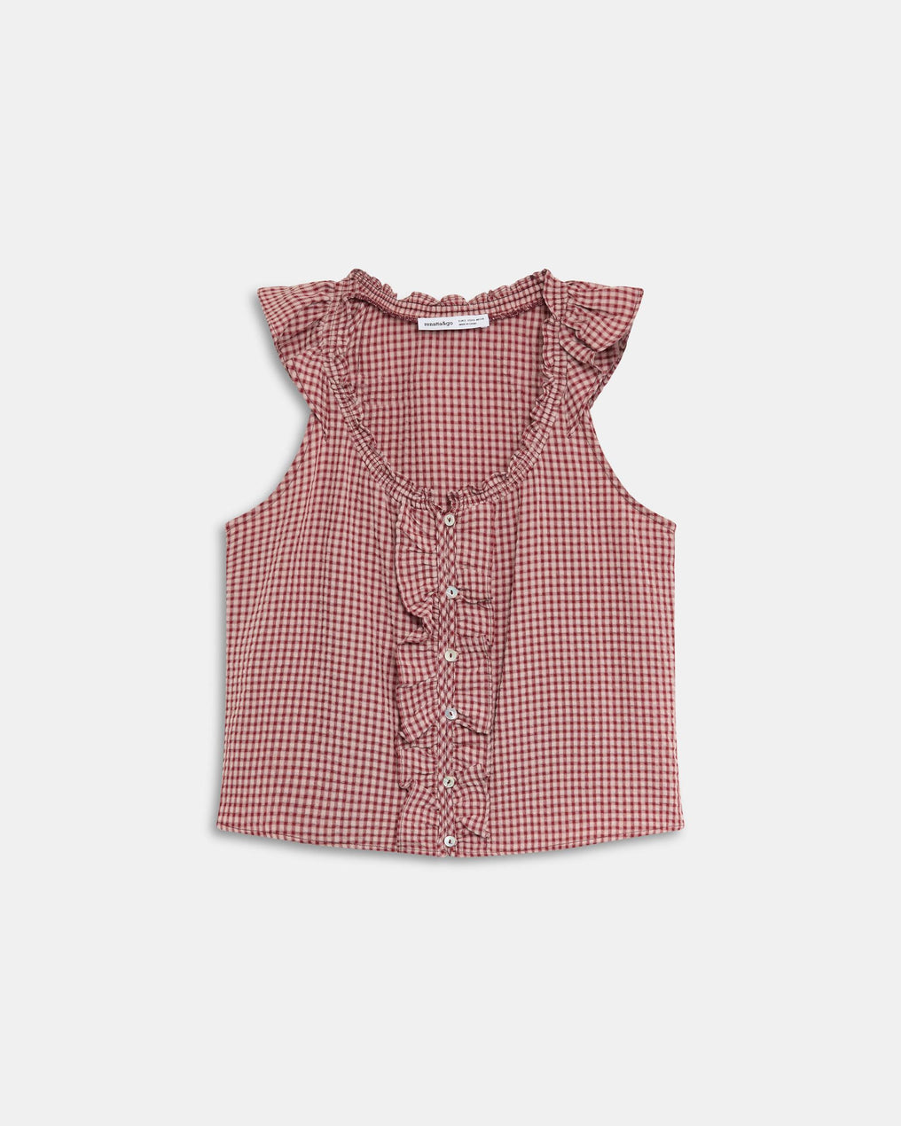 Top Sem Mangas Quadros Rosa