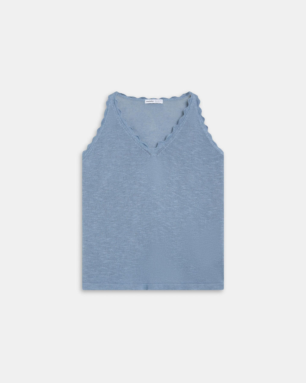 Blue Wavy Details Top