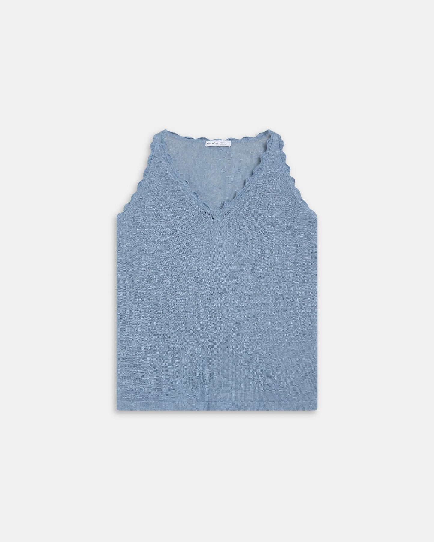 Blue Wavy Details Top