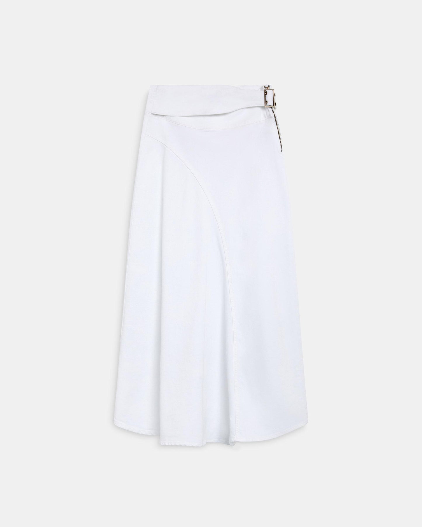 Skirt Belt Buckle Side White