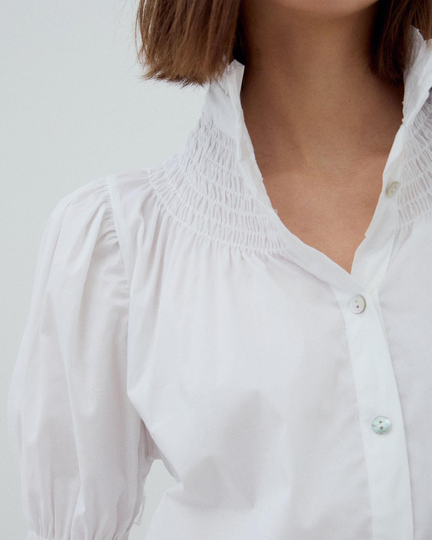 Blusa Manga Corta Blanca