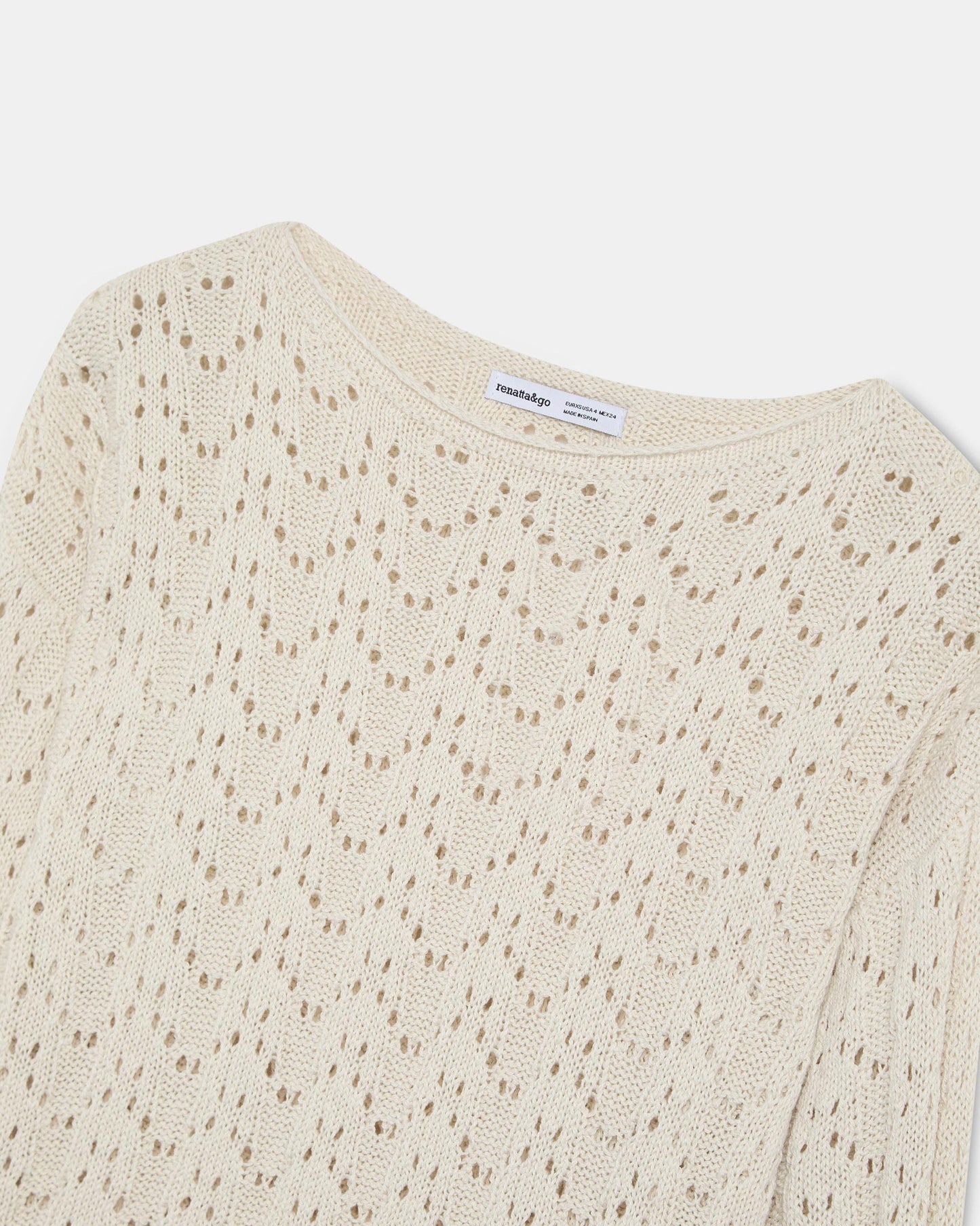 Sweater Perfurada Cru