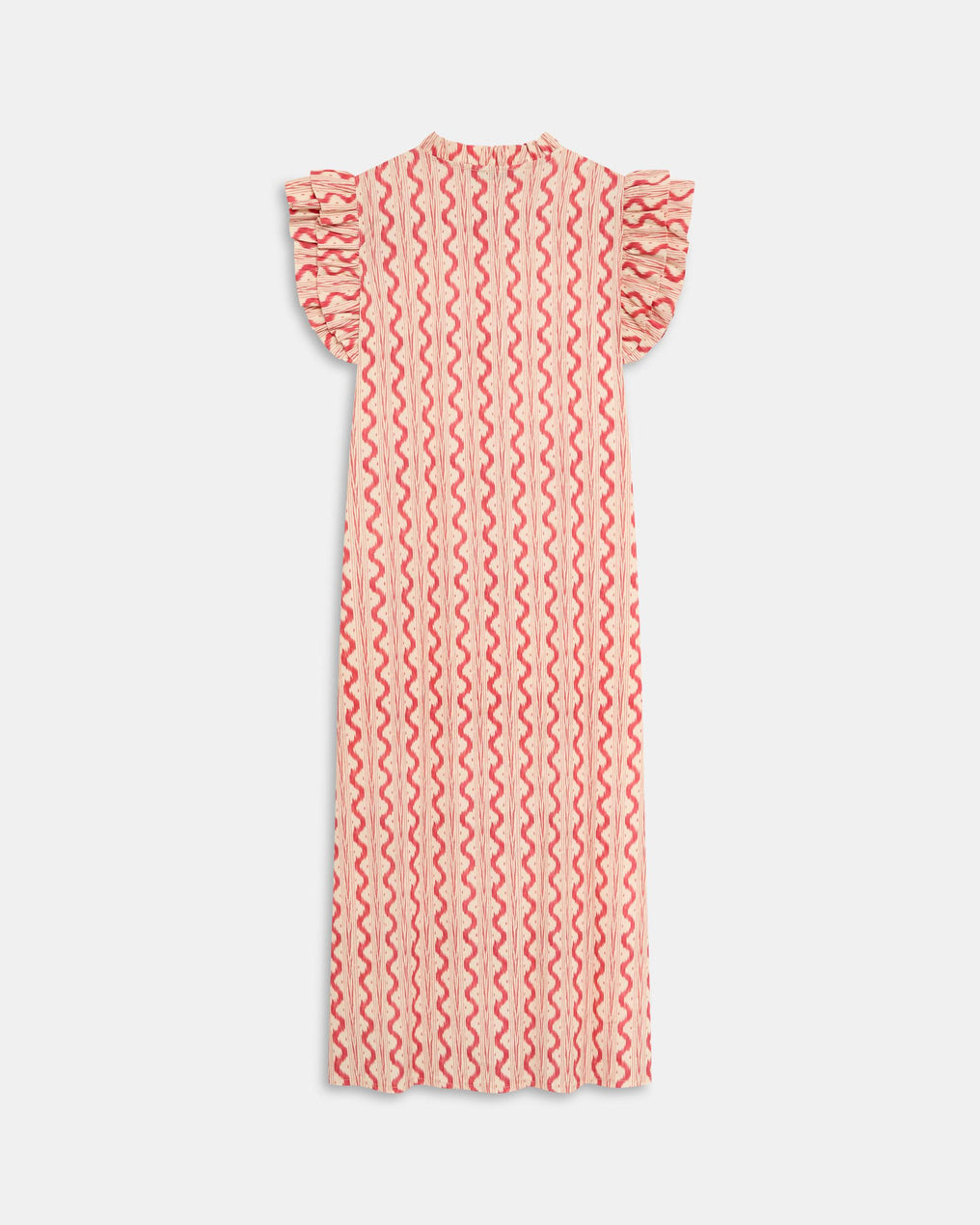 Vestido Camisero Volantes Rosa