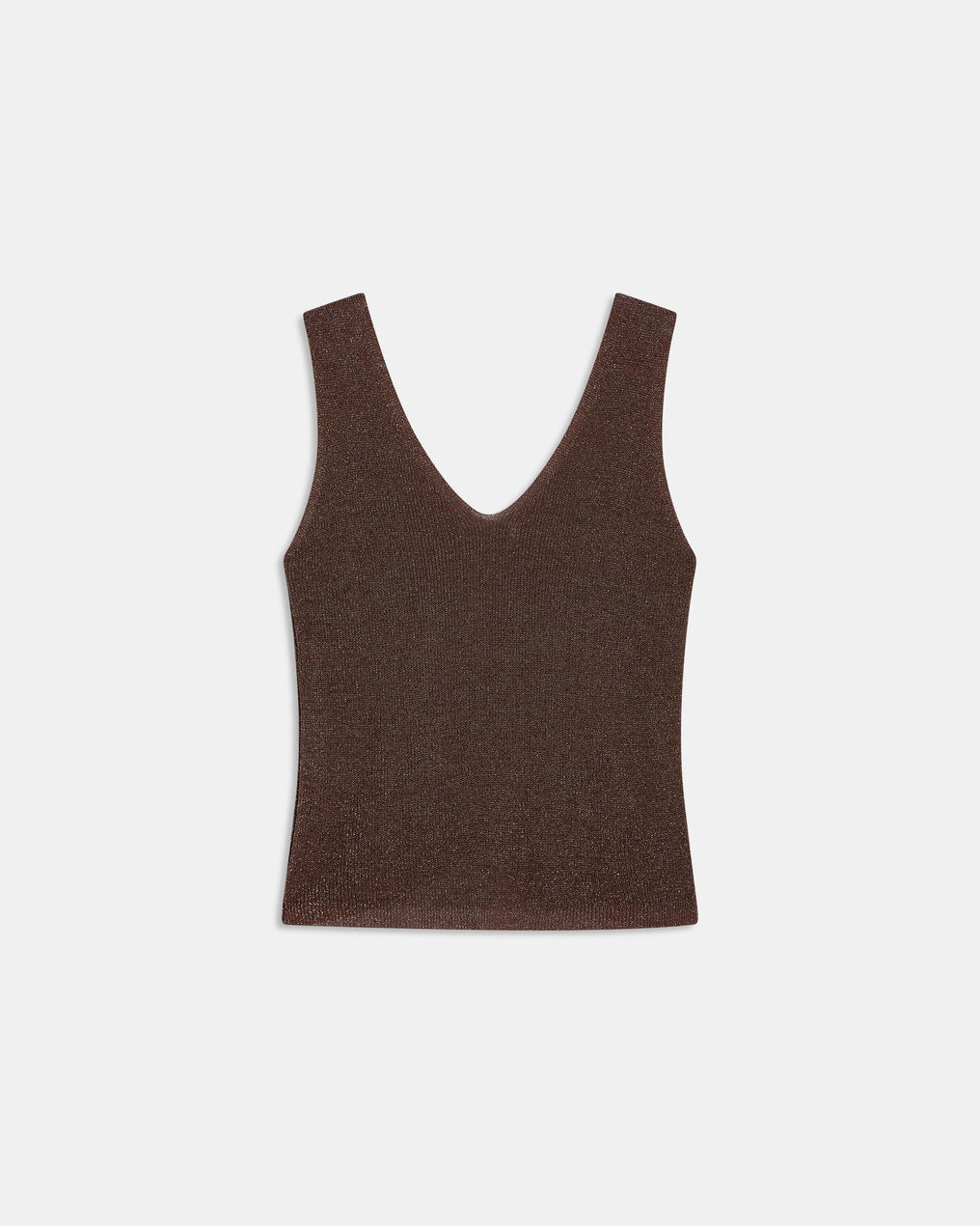 Top Bretelles Lurex Marron