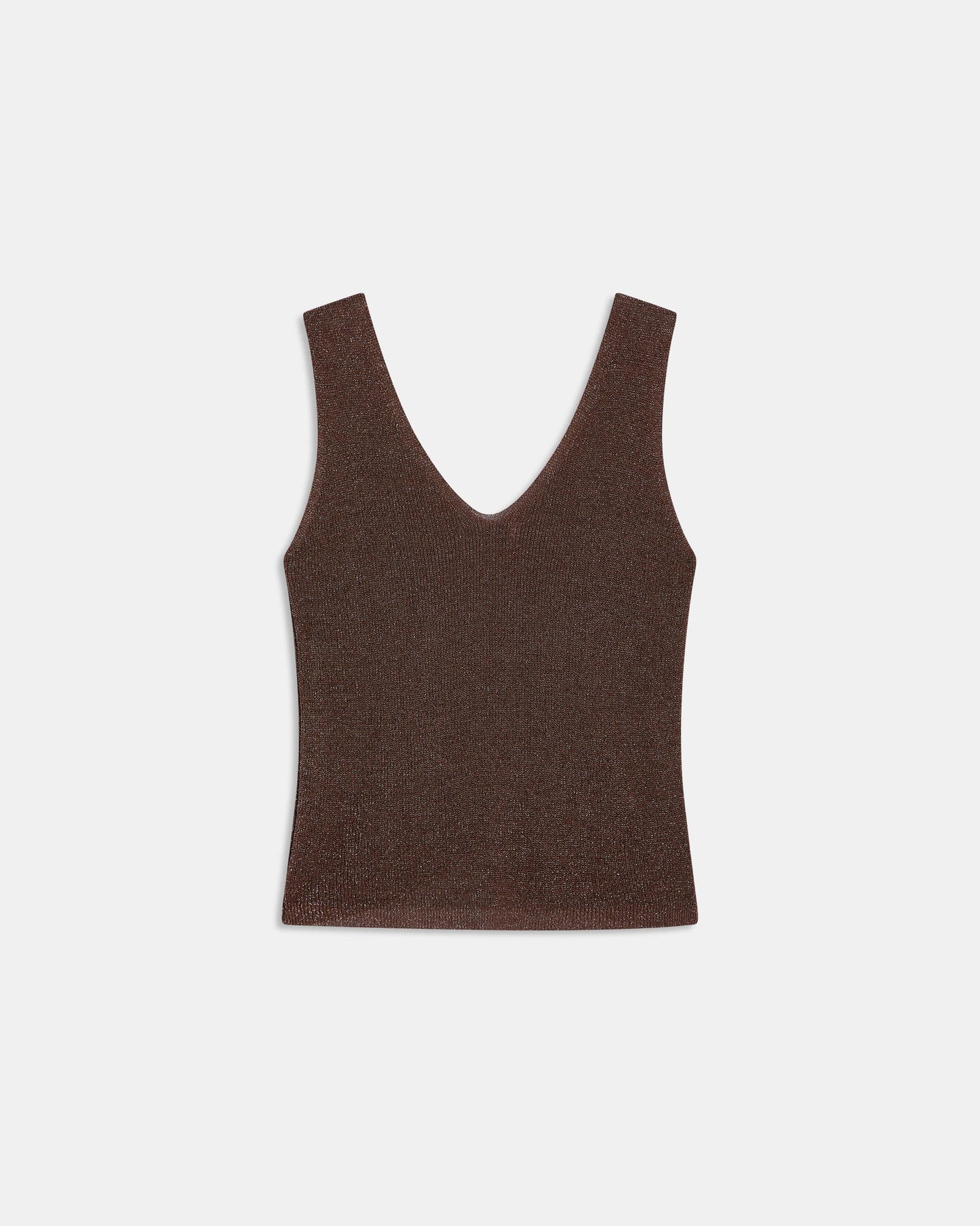 Top Bretelles Lurex Marron