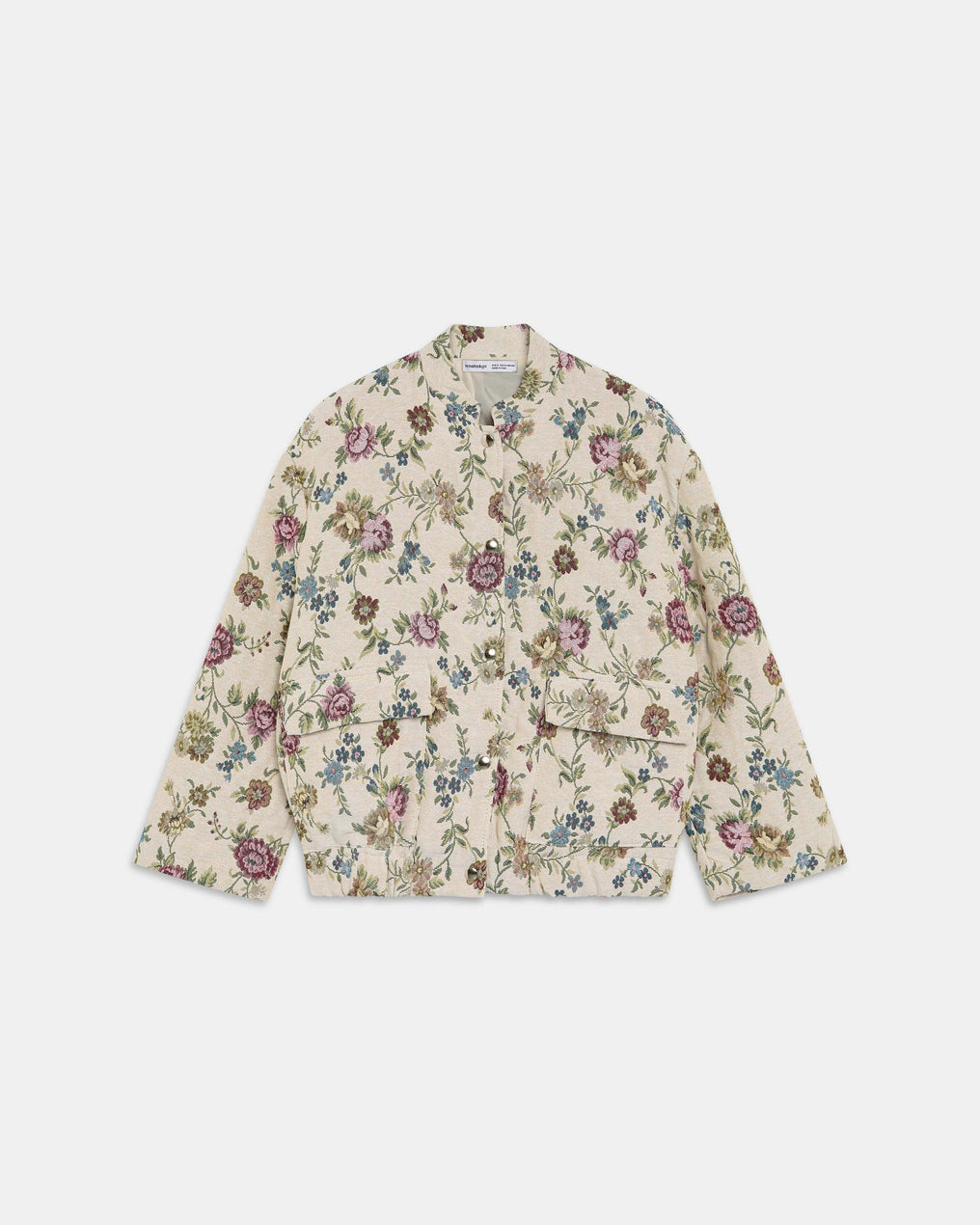 Multicolor Floral Print Bomber Jacket