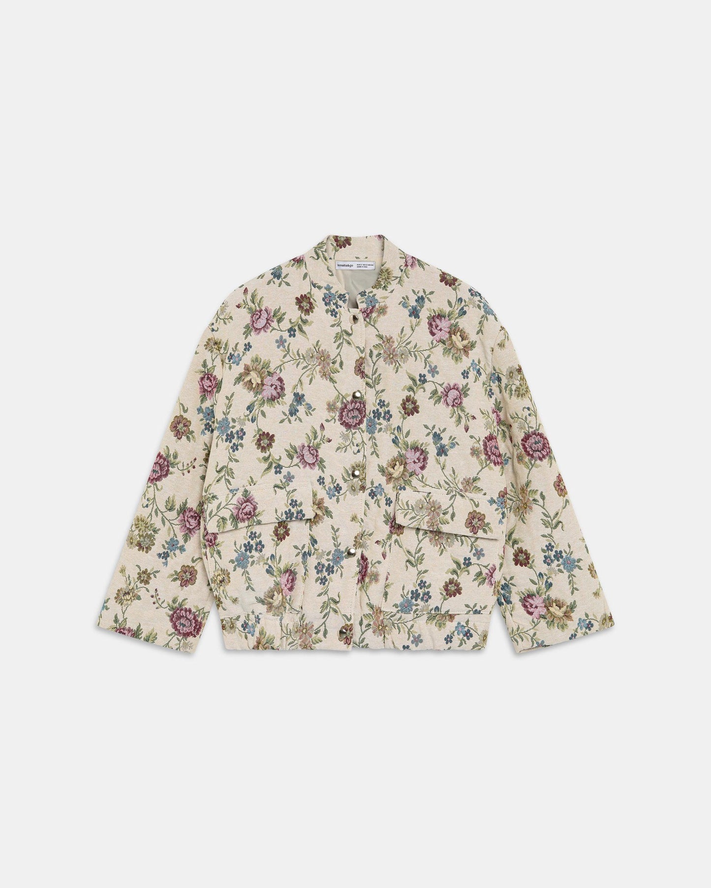Multicolor Floral Print Bomber Jacket
