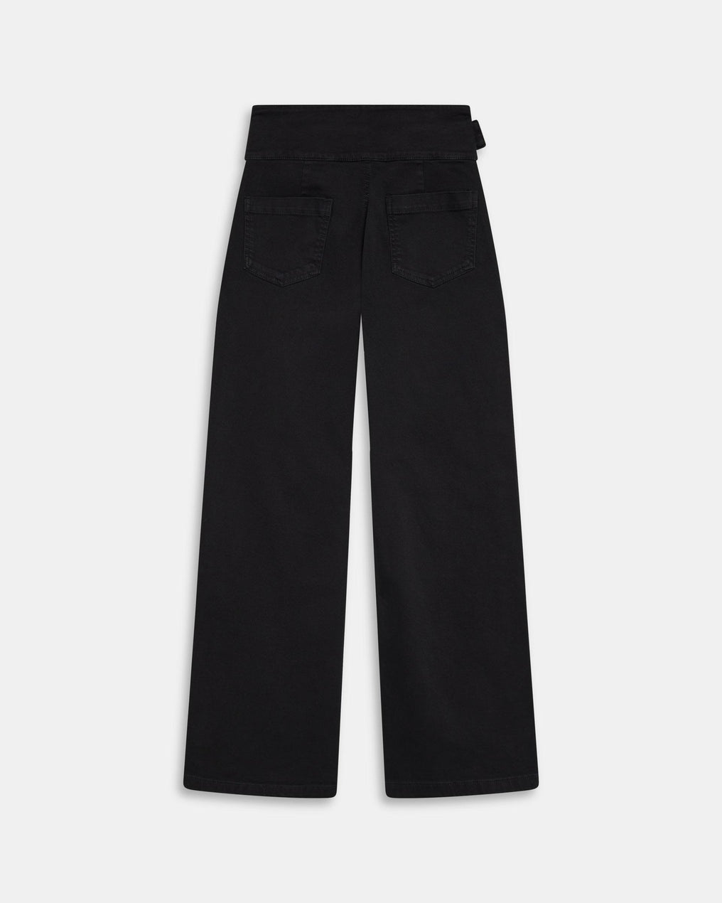 Jeans Cinturón Hebilla Lateral Negro