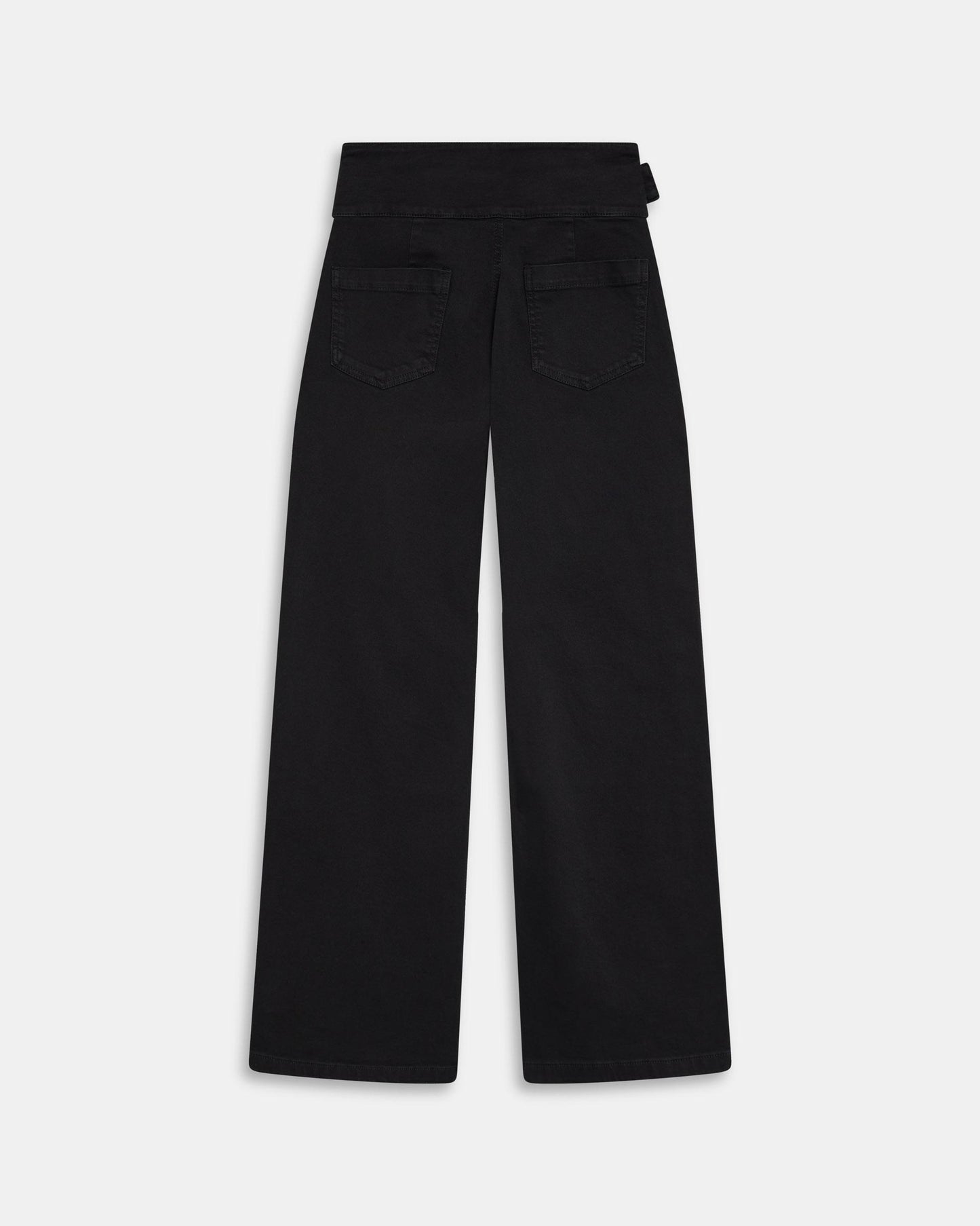 Jeans Cinturón Hebilla Lateral Negro