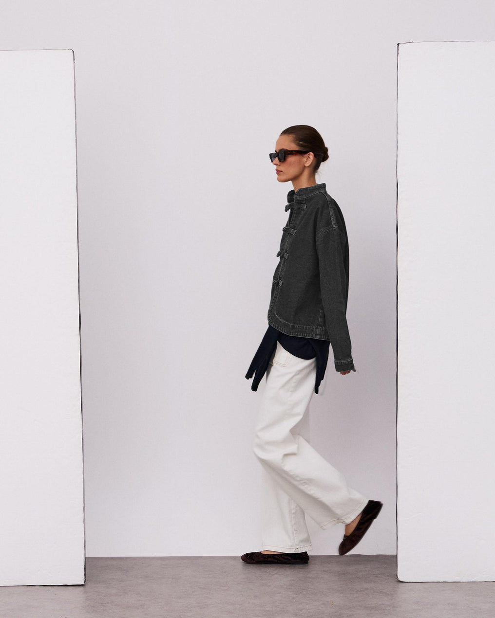 Cazadora Denim Alamares Antracita