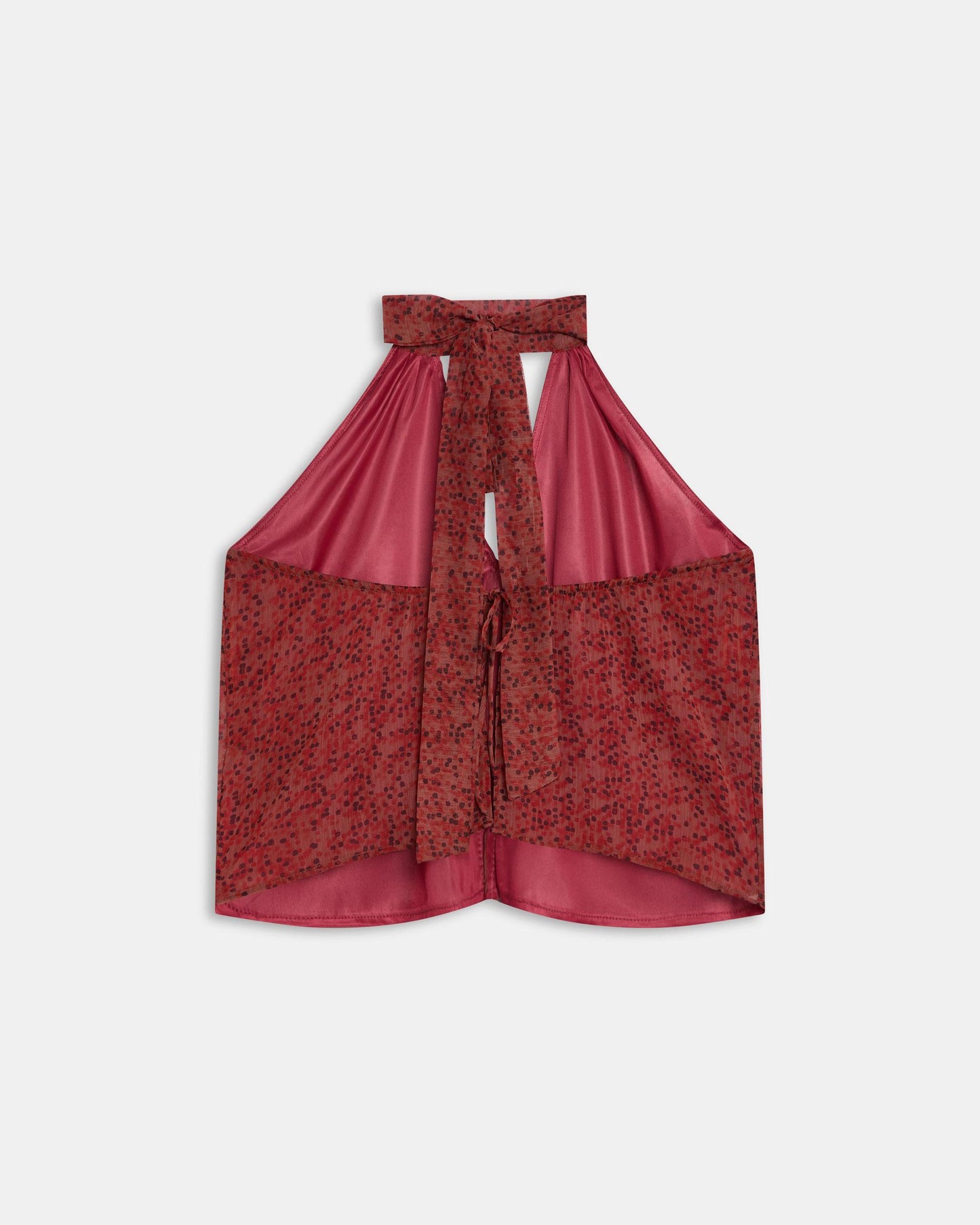Top Abertura Estampado Rojo