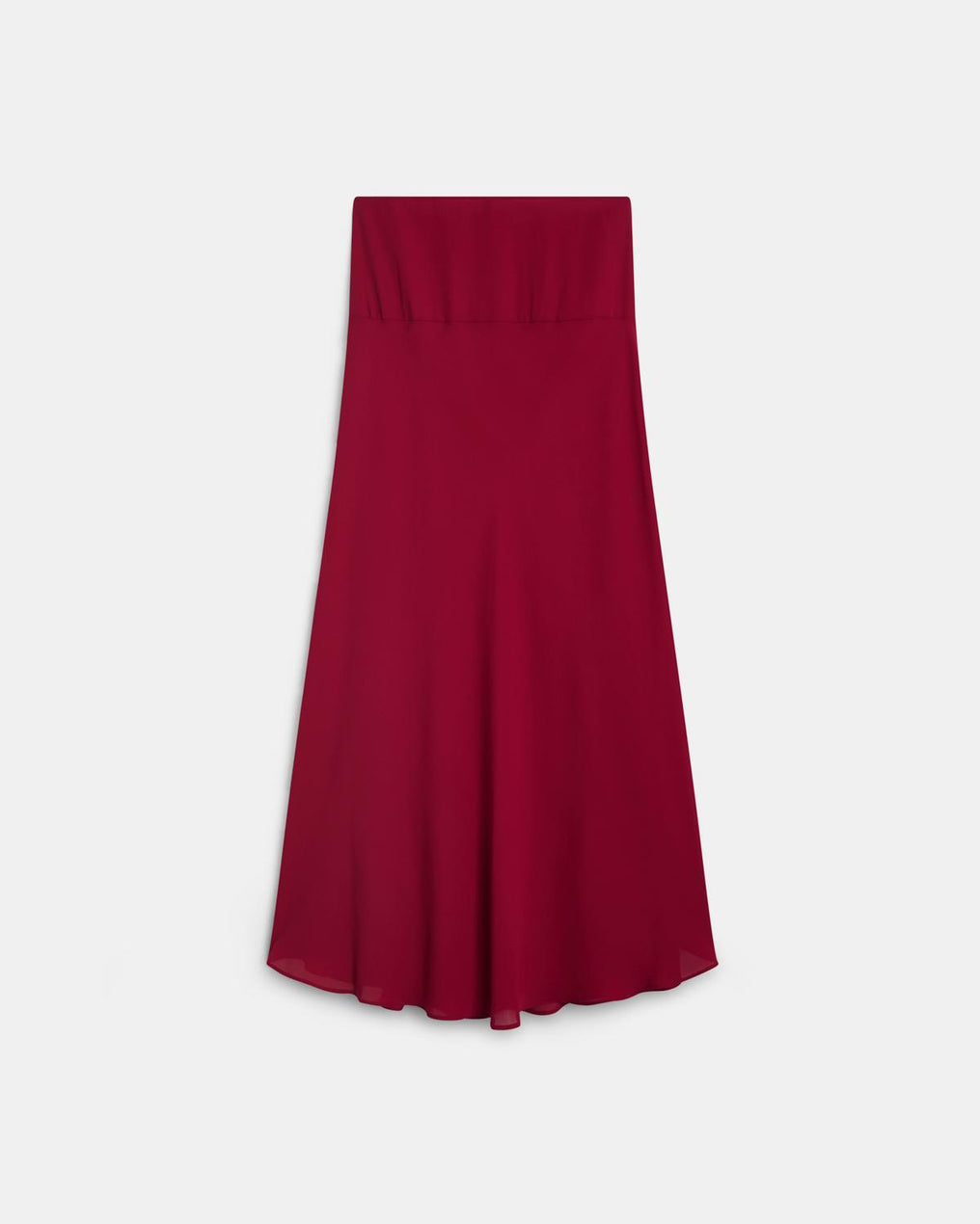 Burgundy Tie-Front Maxi Skirt