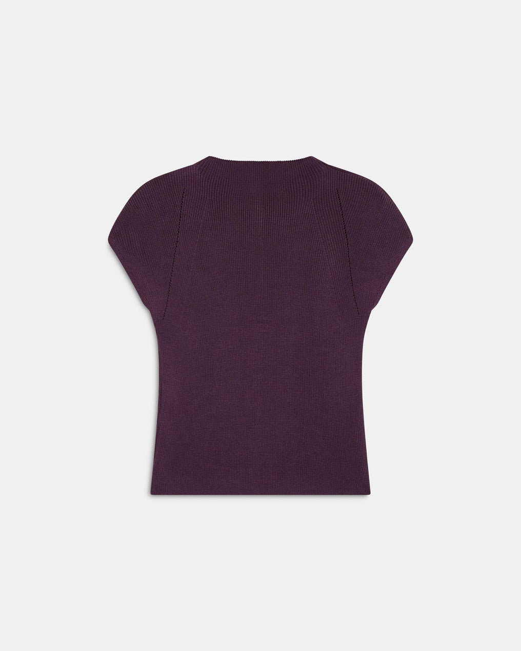 Top Botões Gola Alta Roxo