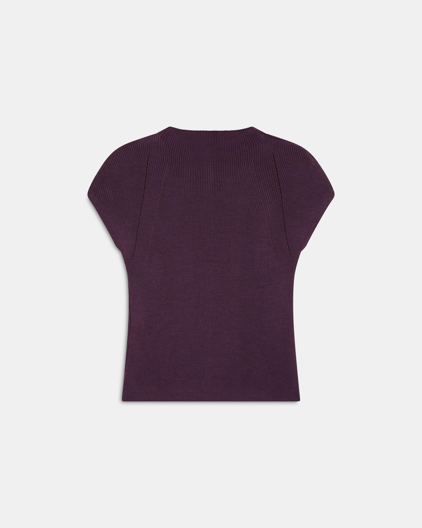 Top Botões Gola Alta Roxo