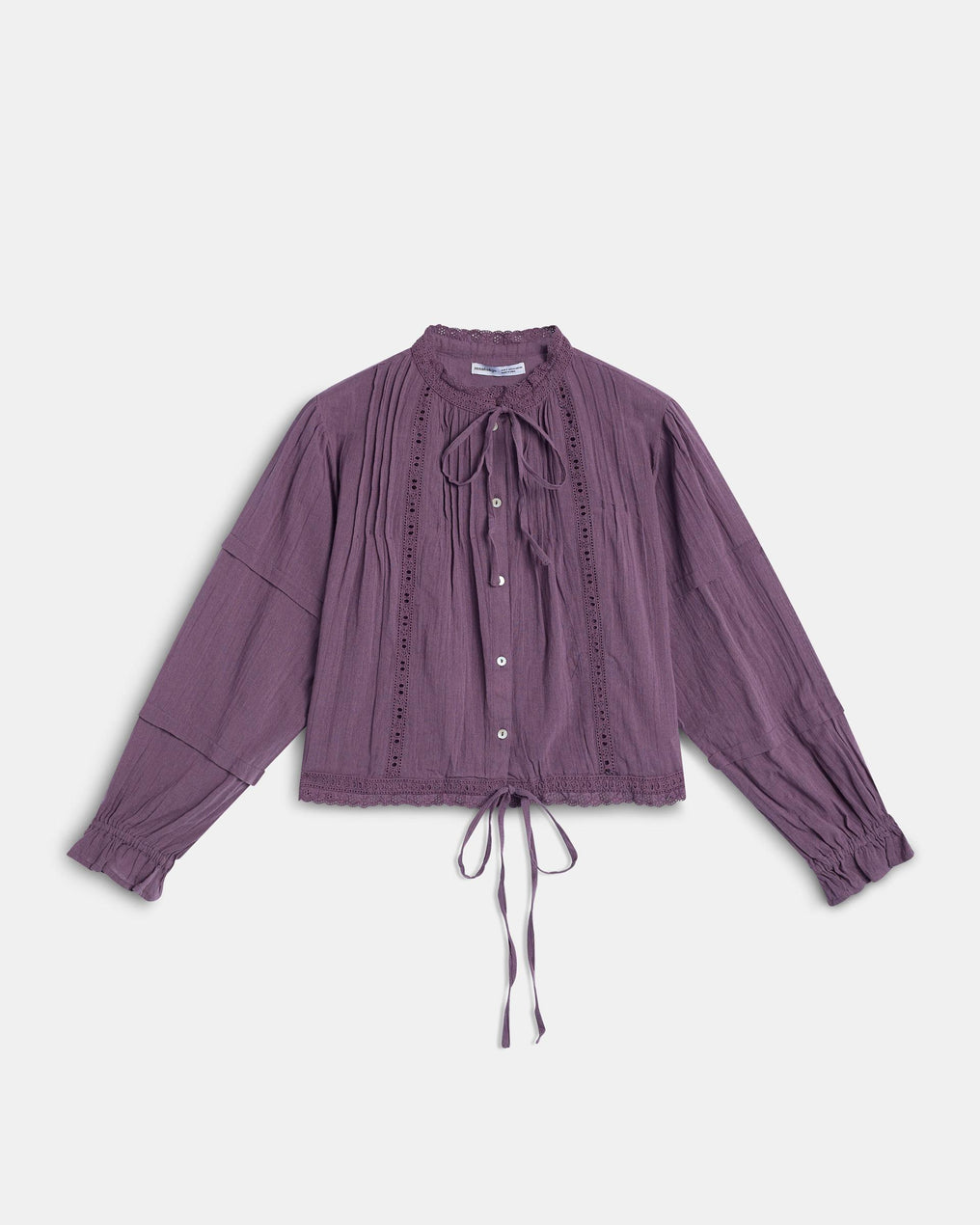 Purple Lace Bow Blouse