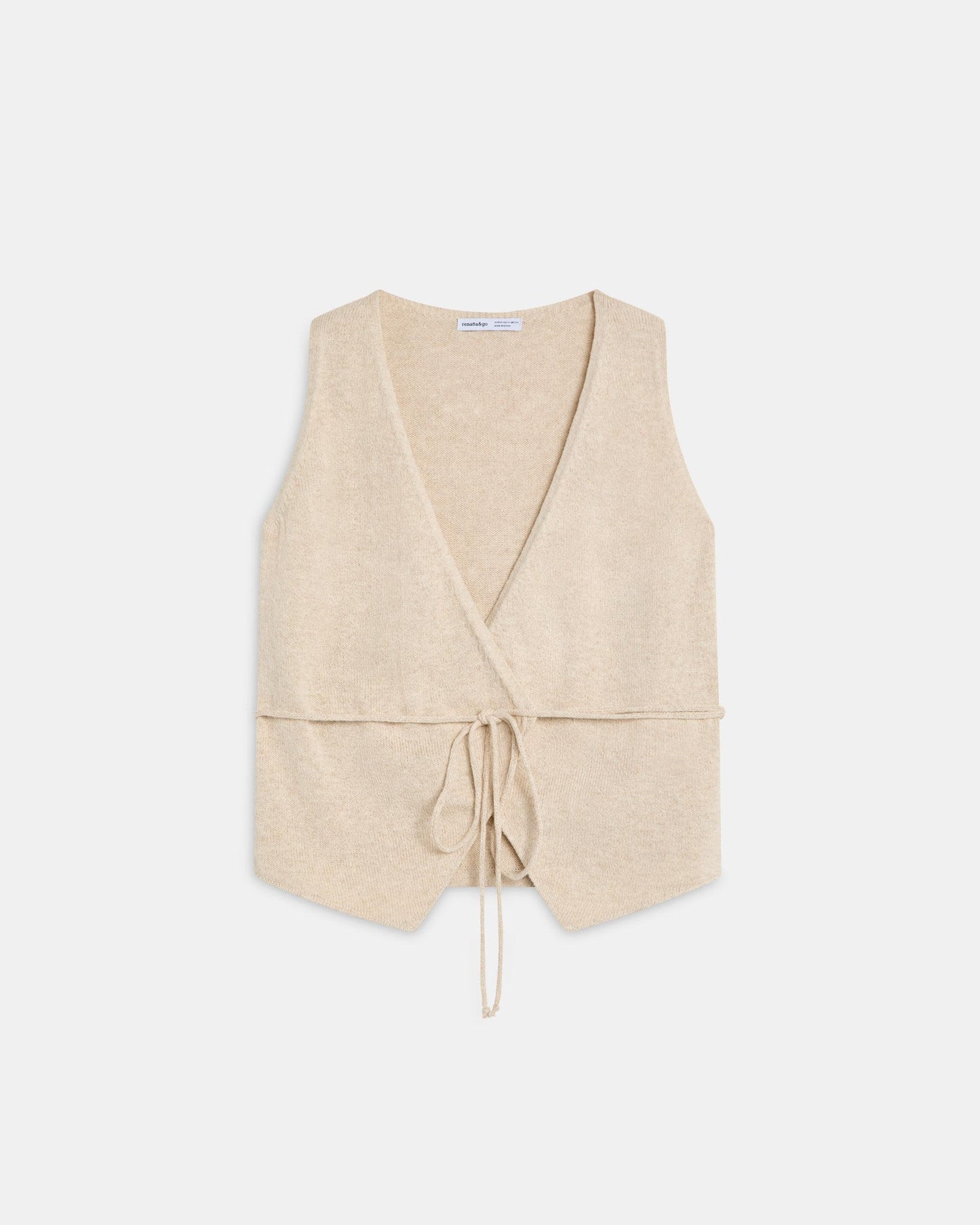 Top Maille Croisé Écru