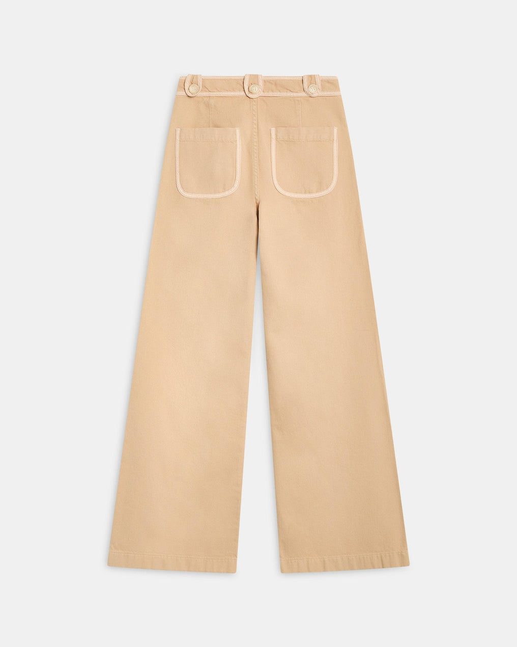 Jeans Vivo Contraste Bege