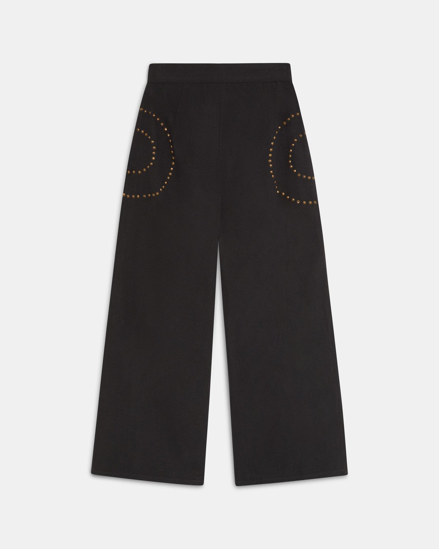 Calças com tachas em espiral na cor antracite