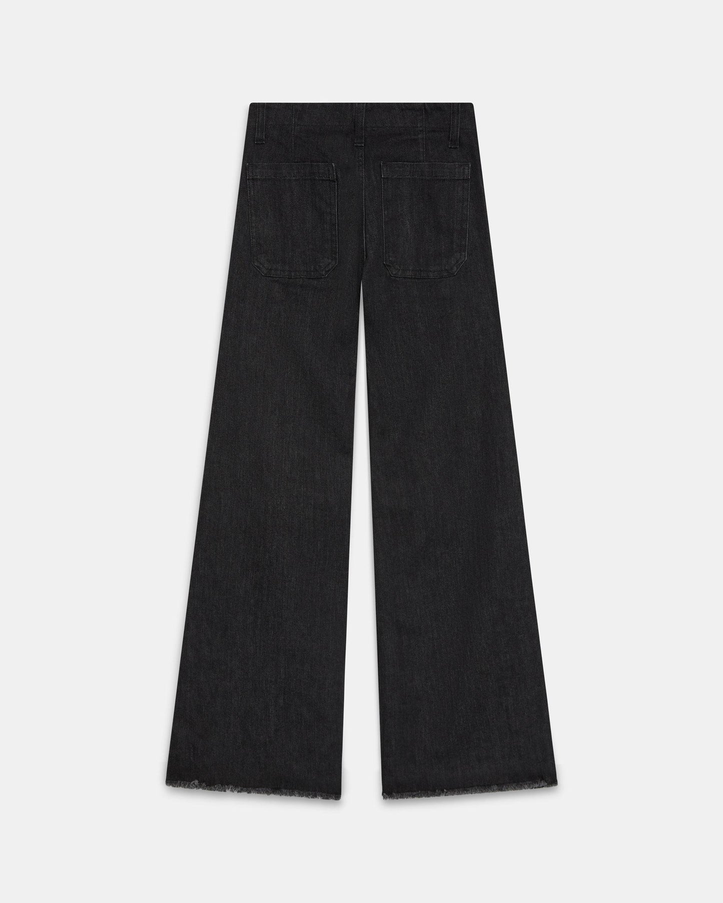 Black Double Button Waist Jeans