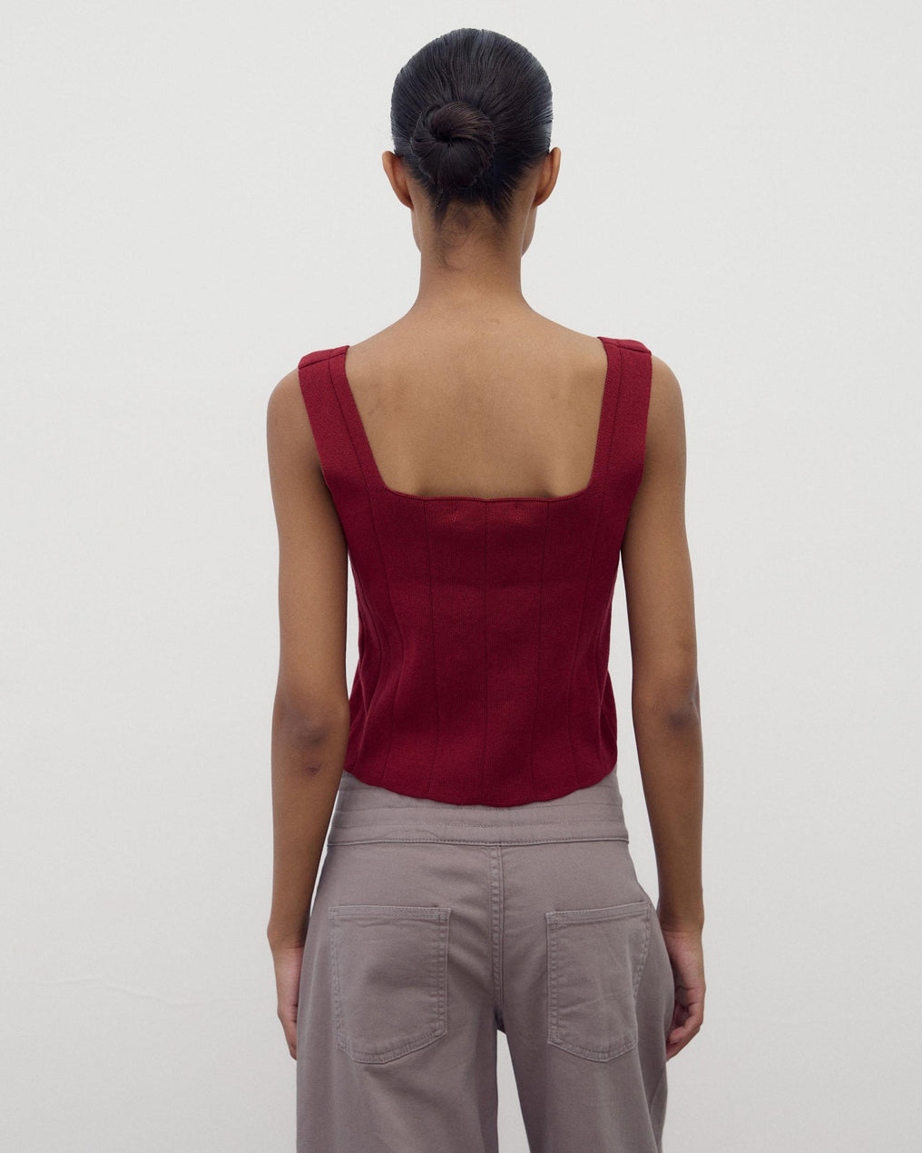 Top Corsetero Punto Granate