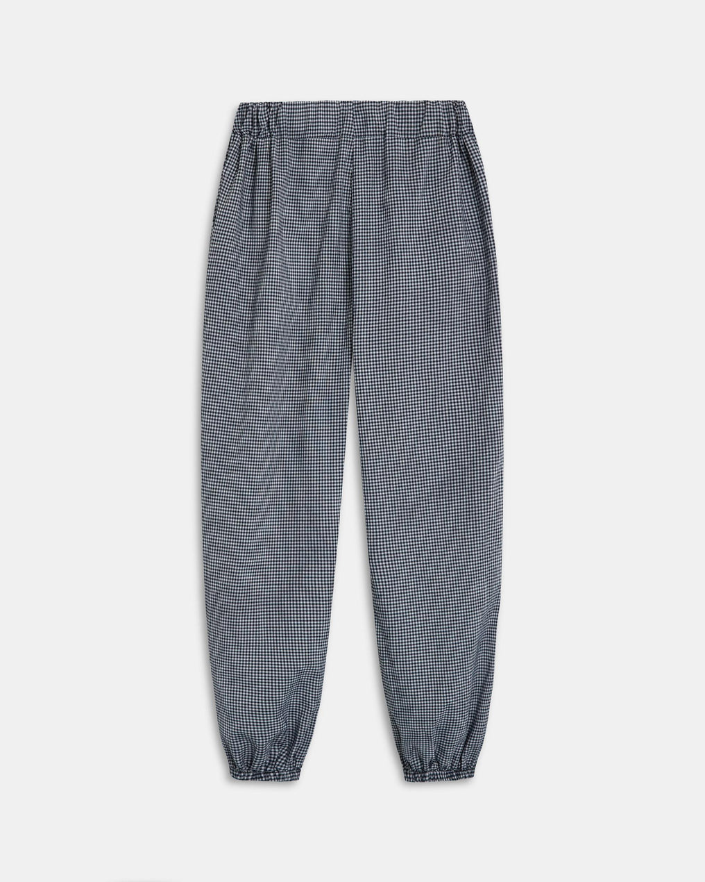 Pantalón Bombacho Cuadros Vichy Azul Oscuro