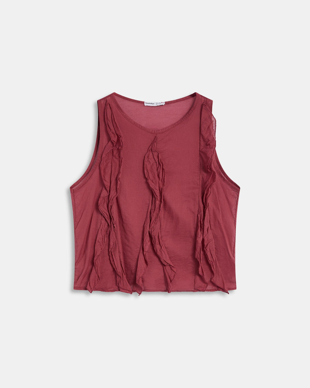 Blouse Volants Avant Tuile