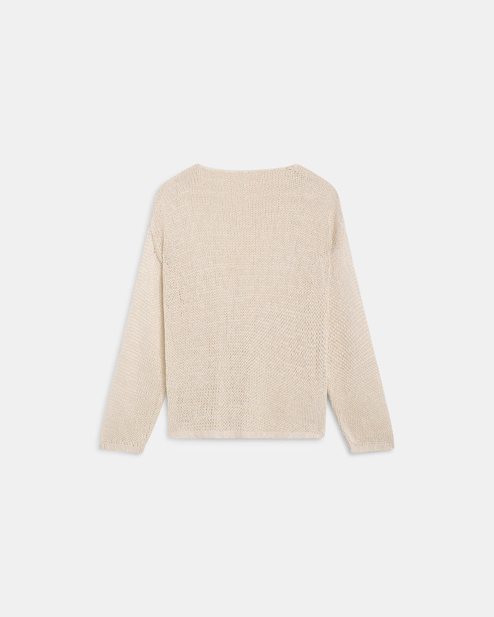 Jersey Calado Cuello Pico Beige