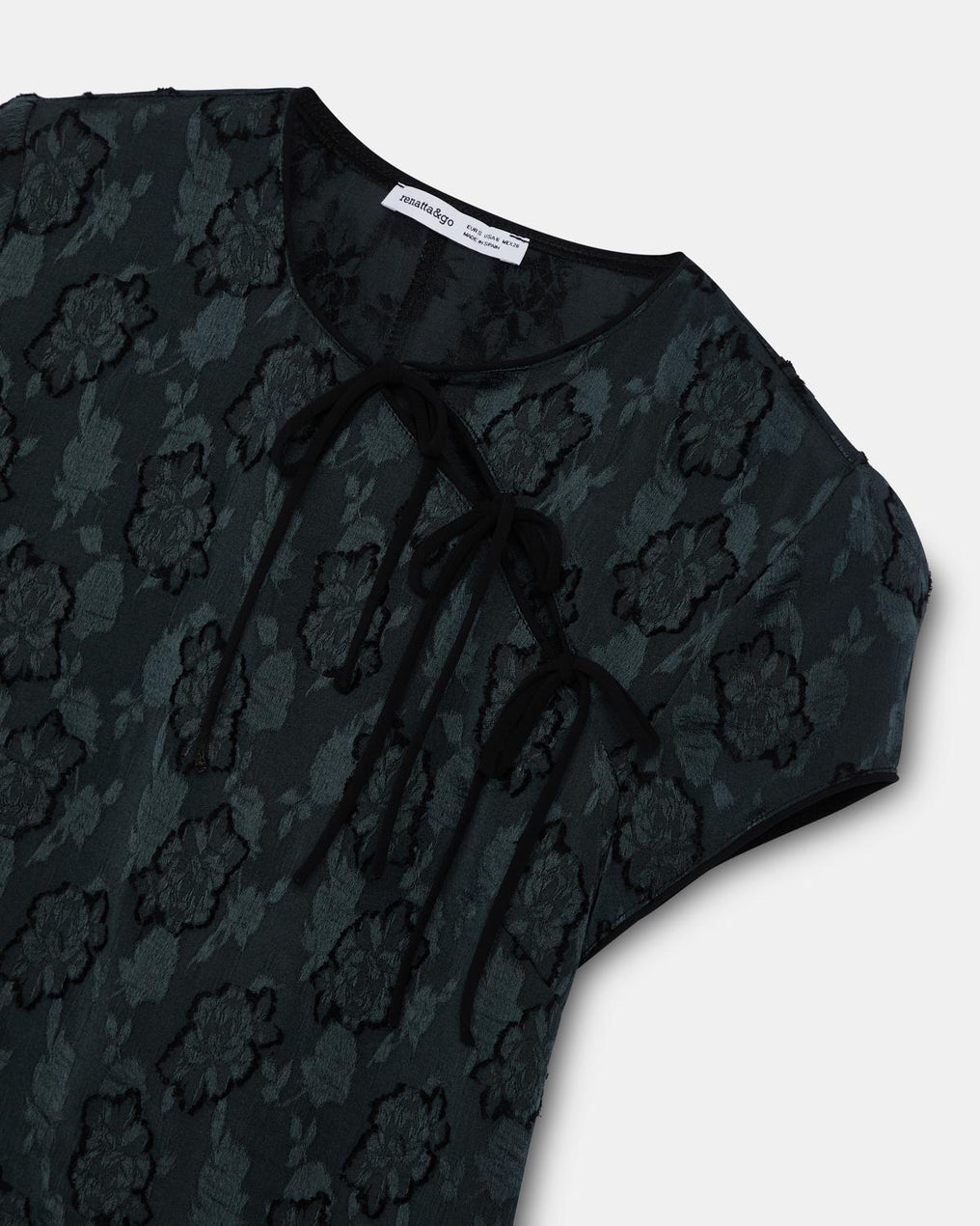Top Manga Corta Estampado Lazadas Azul