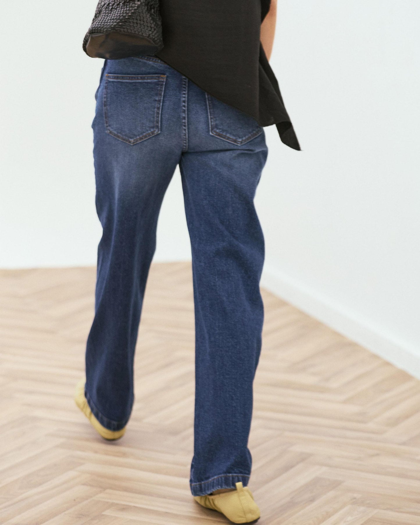 Blue Jeans Side Zip Waistband Buttons