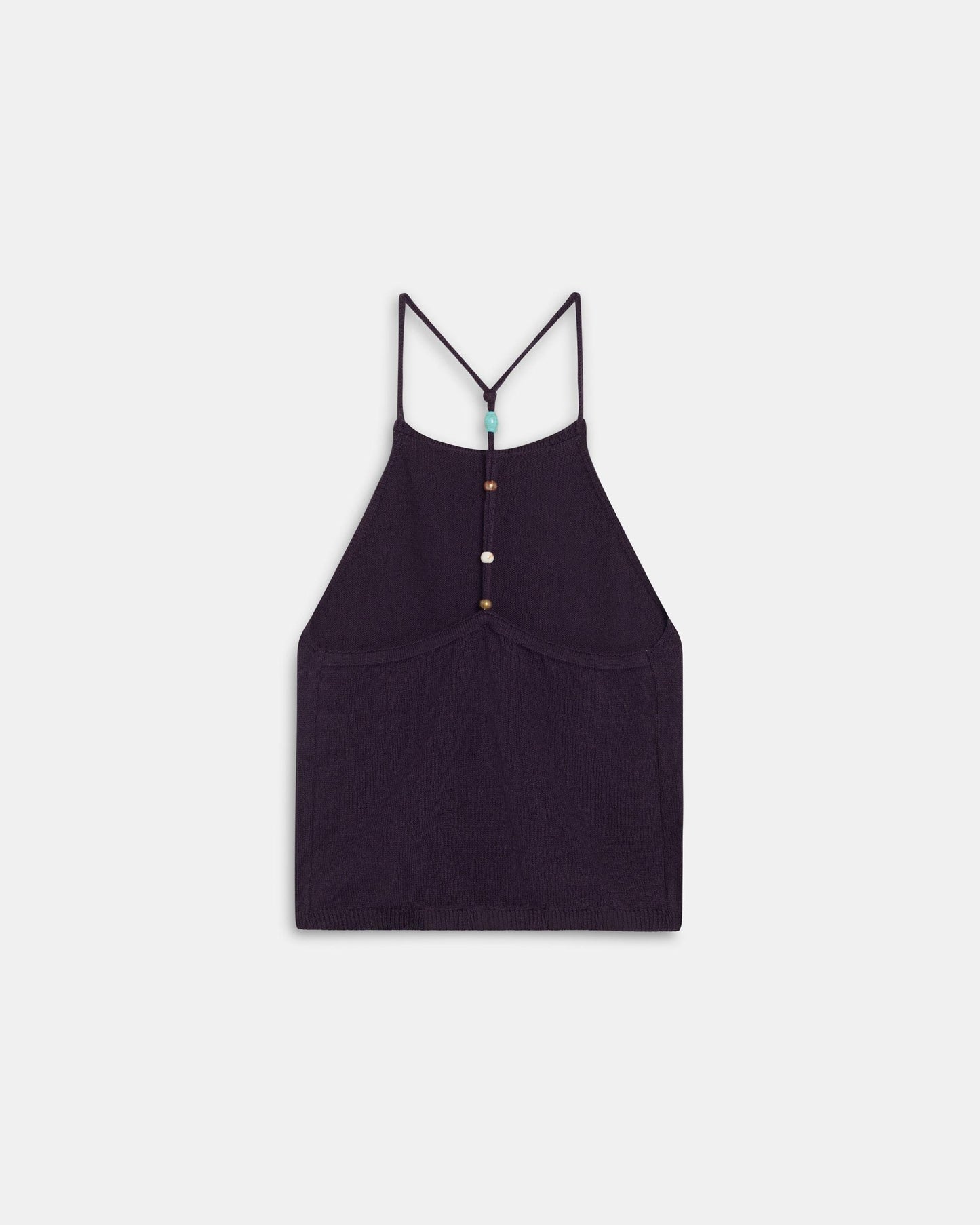 Top de Malha Costas Contas Roxo