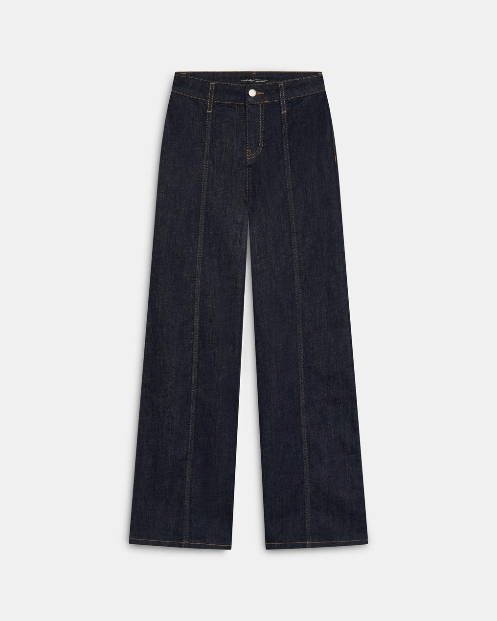 Dark Blue Jeans with Topstitching
