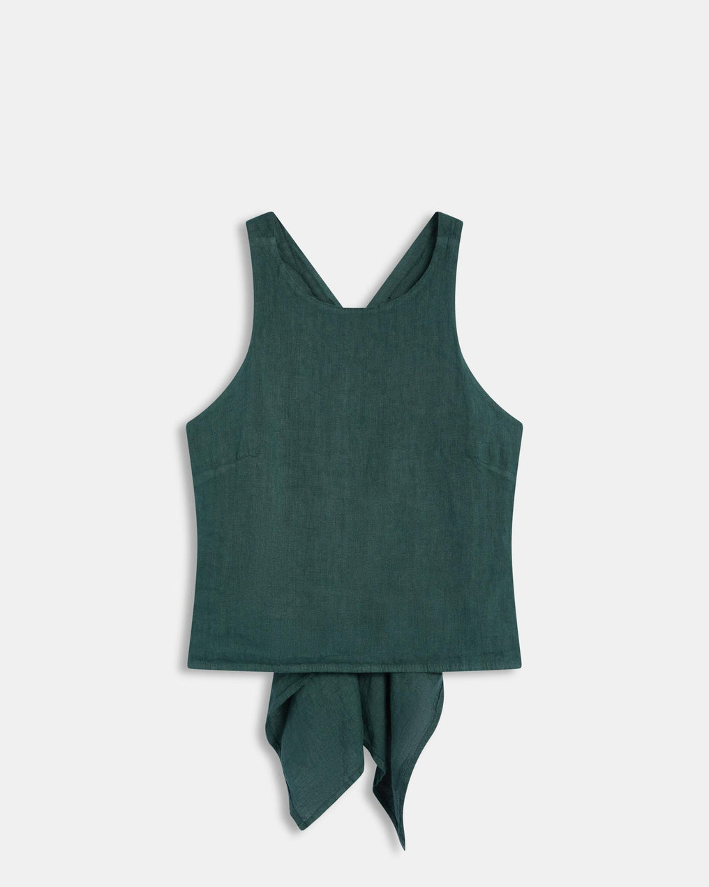 Top Lin Dos Nu Vert Foncé