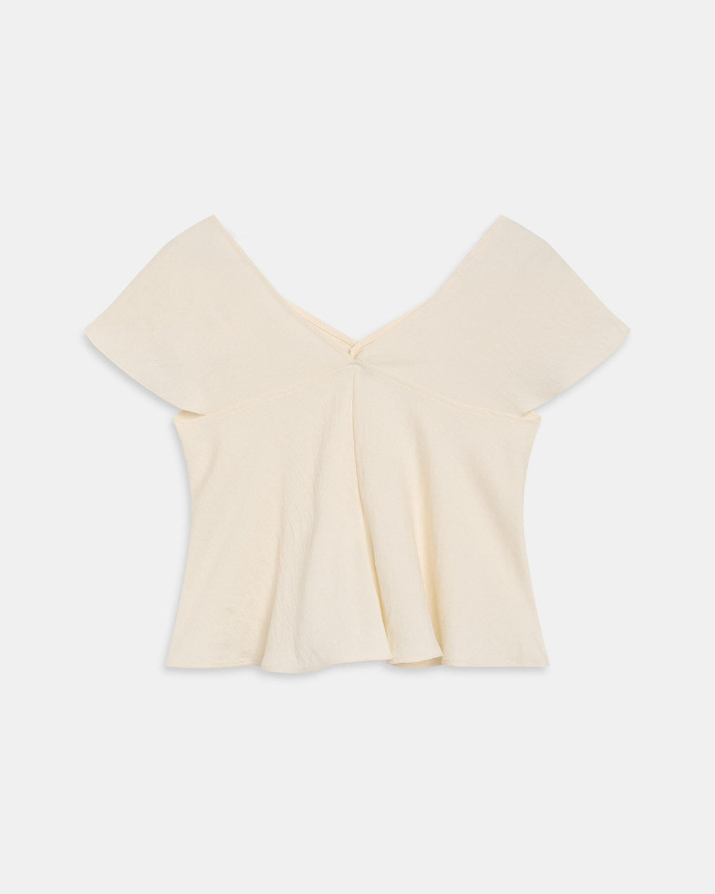 Blusa Escote Pico Espalda Blanca