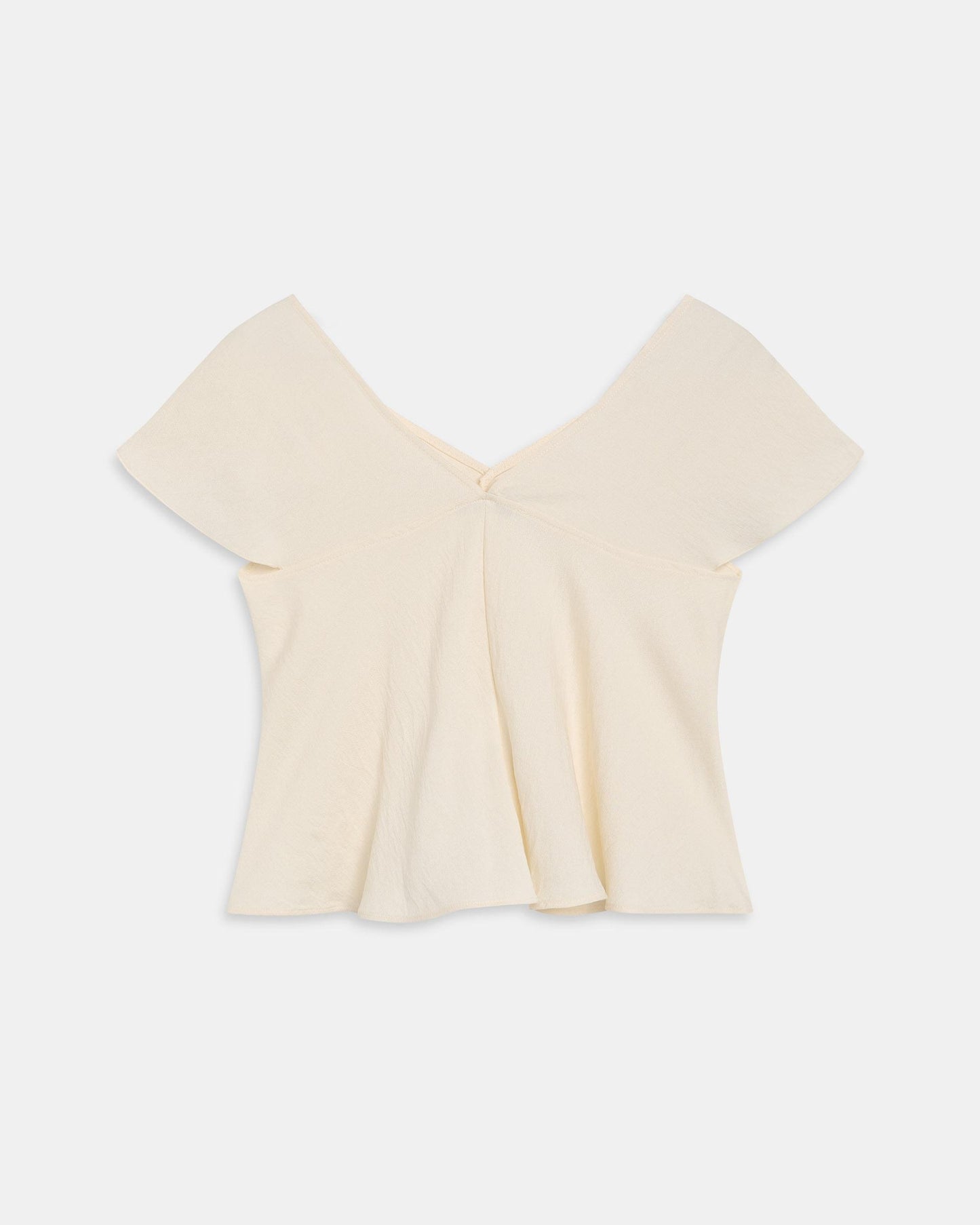 Blusa Escote Pico Espalda Blanca