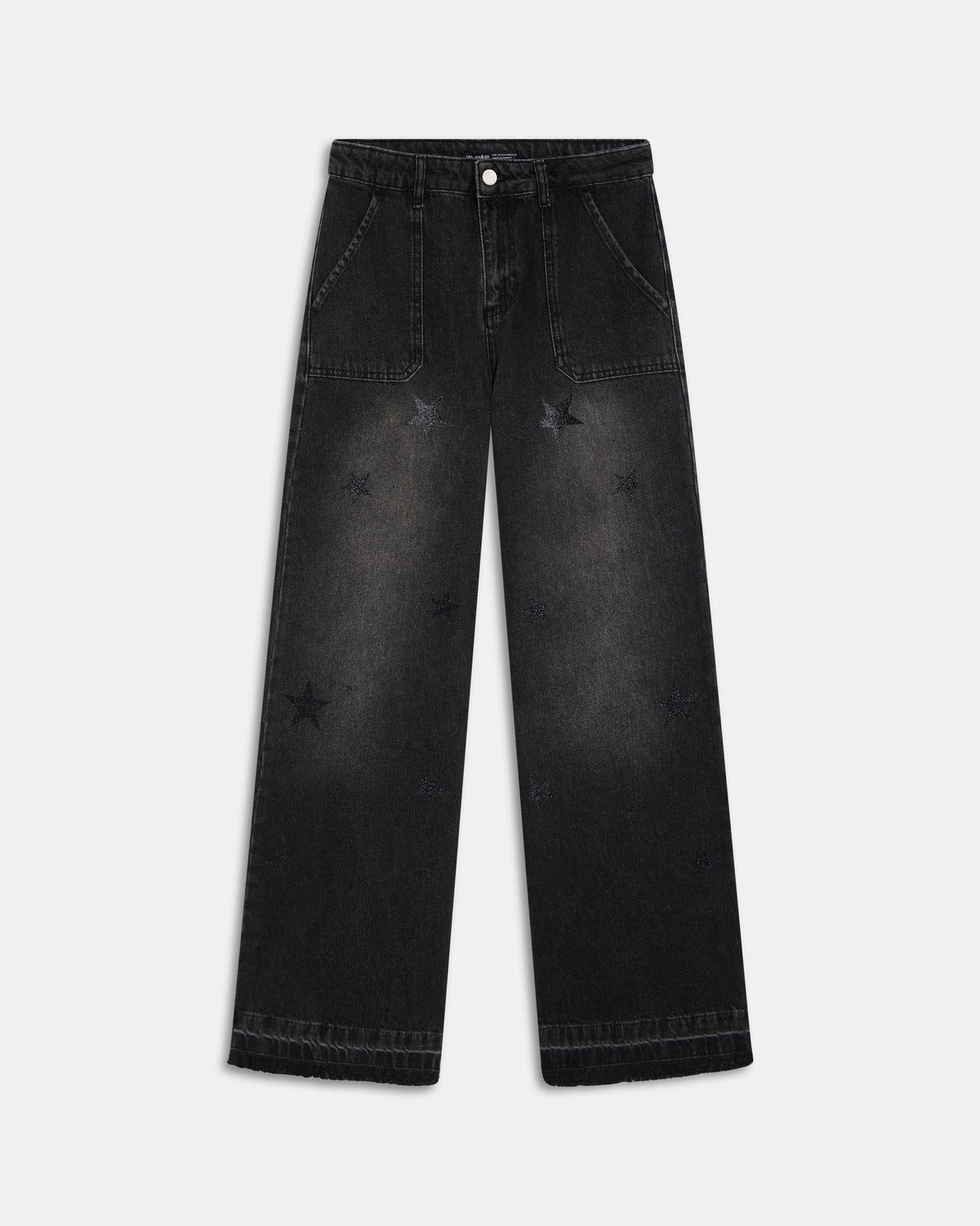 Anthracite Star Glitter Worker Jeans
