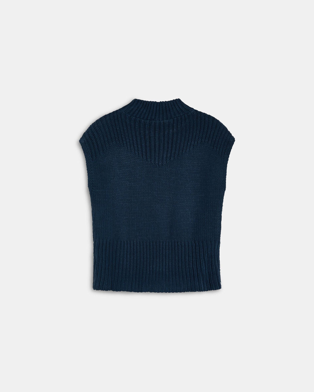 Chaleco Detalles Rib Azul