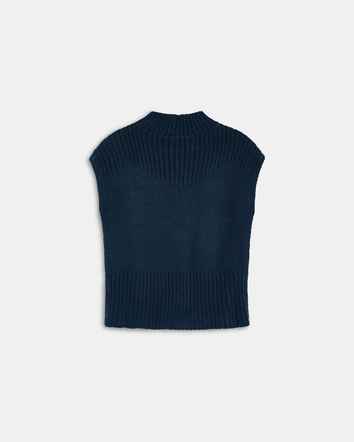 Chaleco Detalles Rib Azul