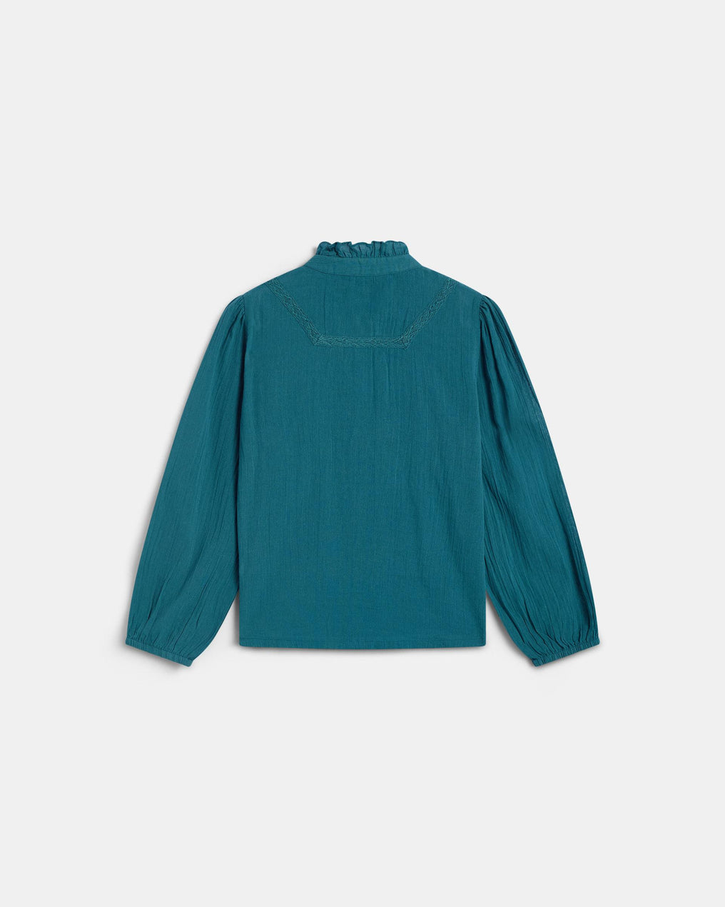 Blusa Pala Renda Petróleo